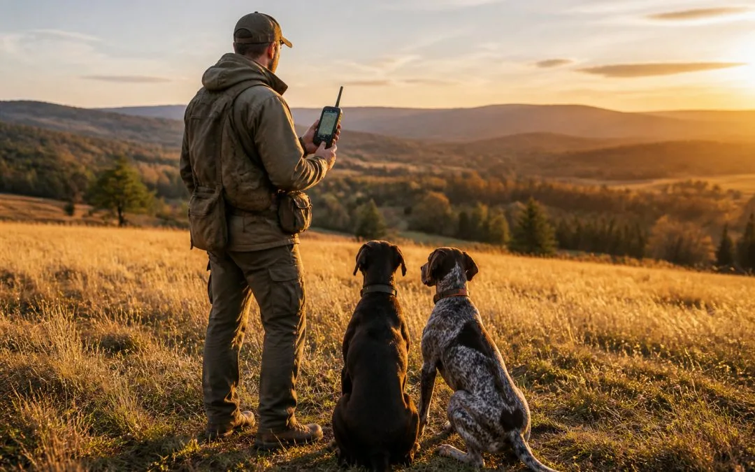 Gardien de chiens et technologie a laube