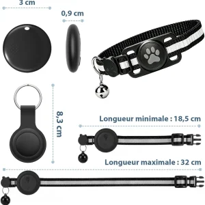 schéma des cotes du collier noir